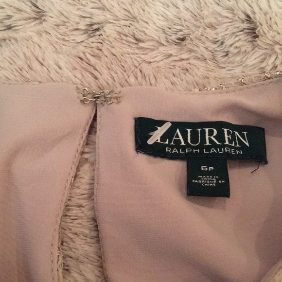 Ralph Lauren Tan and Gold A-Line Mini Dress - Picture 6 of 12